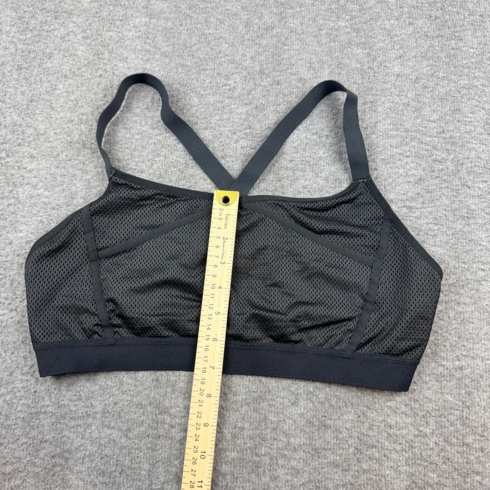 C9 Champion Sports Bra Women's XXL Black Mesh Adjustable Crisscross Straps N9704